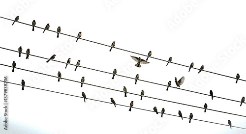 birds on wire