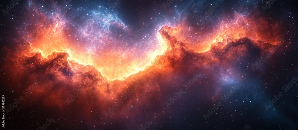Fototapeta premium Colorful Nebula in Deep Space (1)