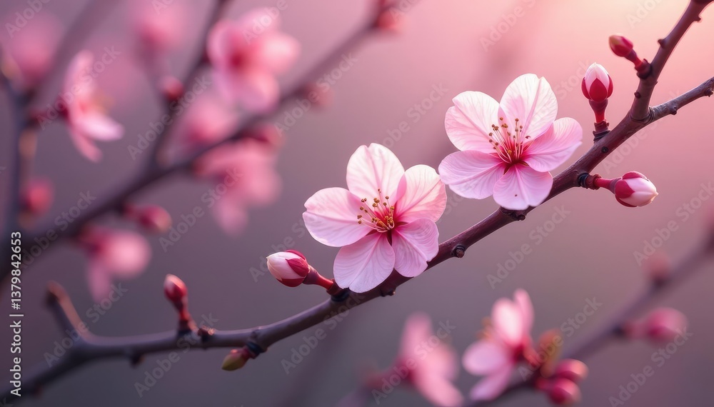 Delicate pink sakura blossoms, intricate branch pattern , flower, japanese Delicate pink sakura blossoms, intricate branch pattern , flower, japanese