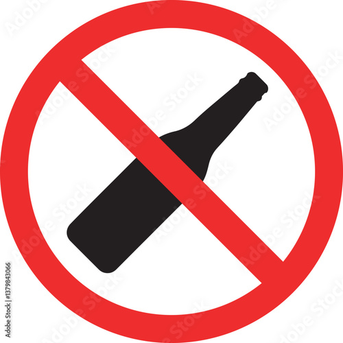 No drinking icon. stock illustration
Alcohol Drink, Forbidden sign