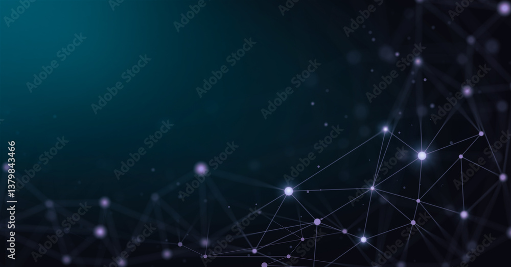 Network of interconnected dots and lines against a dark blue gradient background. Network of interconnected dots and lines against a dark blue gradient background.