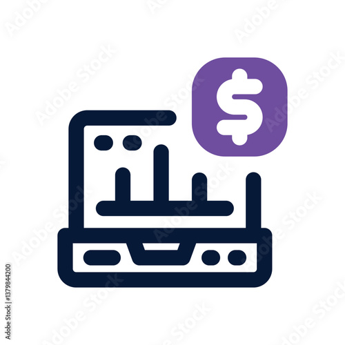 accounting dual tone icon. Sleek and modern vector icon for websites, mobile apps, marketing materials, and corporate design. Fully scalable and ready to use.