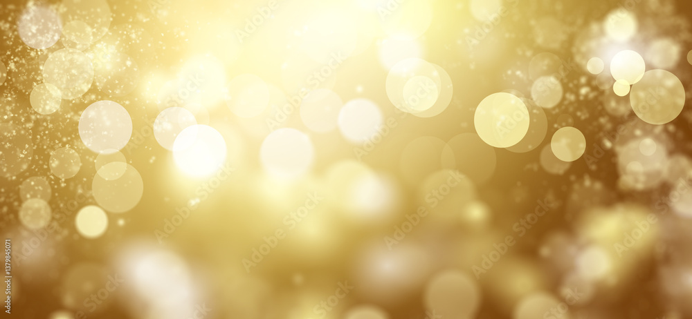 Golden bokeh lights background with soft focus and bright light. Golden bokeh lights background with soft focus and bright light.