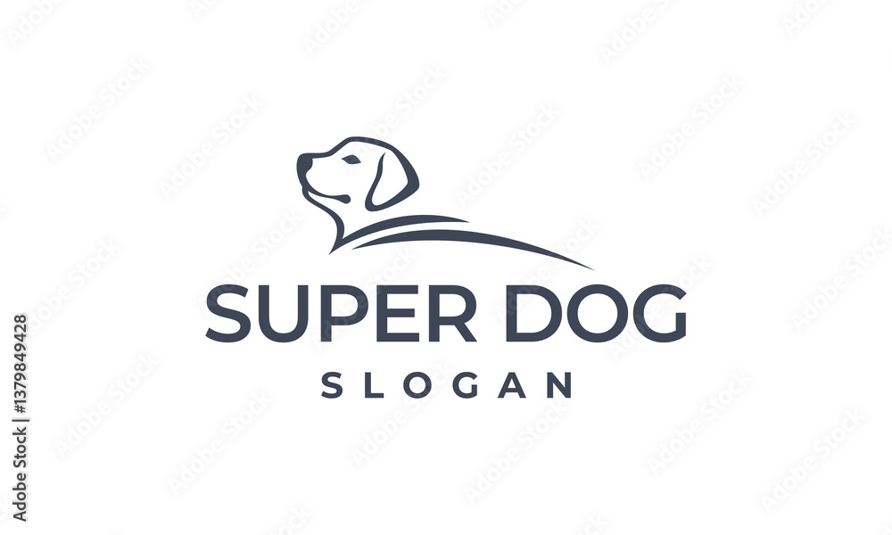 dog logo vector illustration, Retriever logo template dog logo vector illustration, Retriever logo template