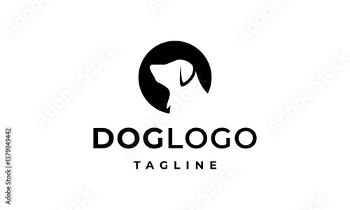 dog logo vector illustration, Retriever logo template