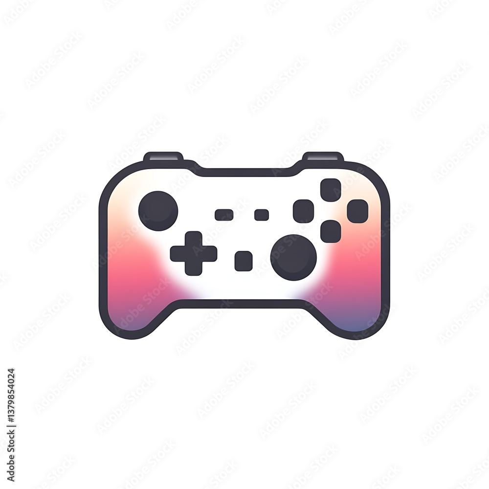 Colorful gaming controller graphic design Colorful gaming controller graphic design