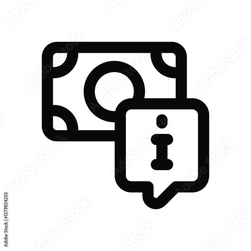 financial information line icon. Clean and minimalist vector icon for websites, mobile apps, presentations, and logos. Fully scalable and customizable for any project.