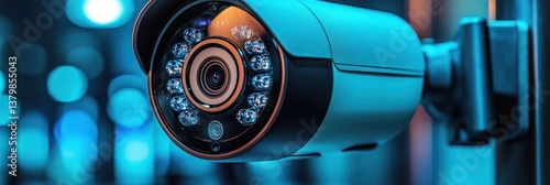 Modern security camera, night vision