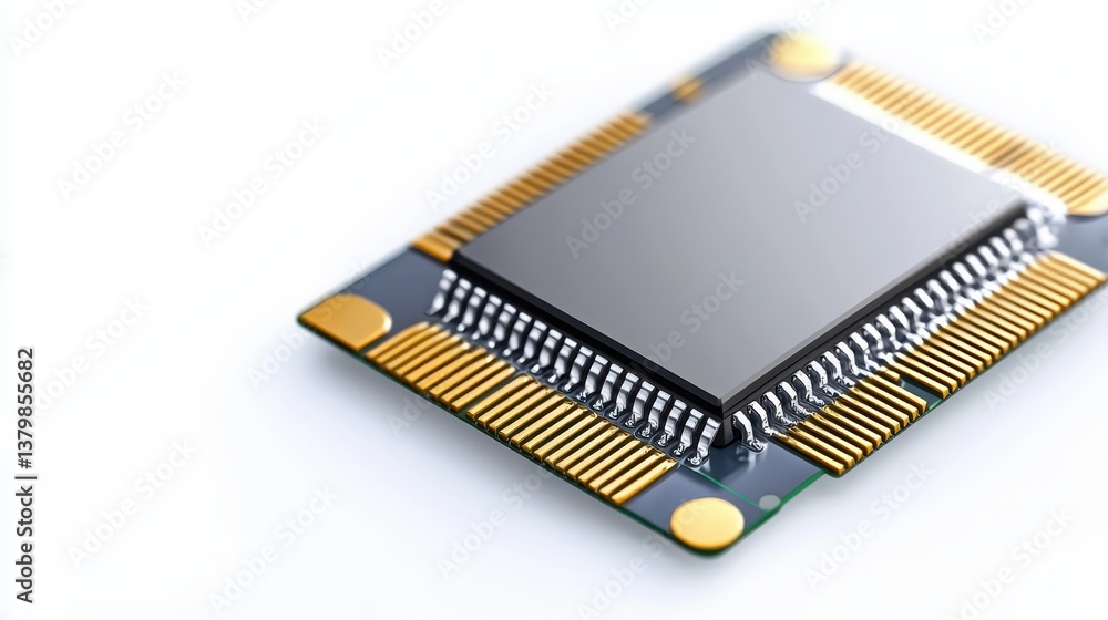 Intricate microprocessor architecture, a closeup view of modern computing power Intricate microprocessor architecture, a closeup view of modern computing power