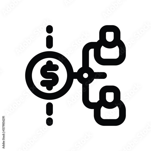 mutual fund line icon. Clean and minimalist vector icon for websites, mobile apps, presentations, and logos. Fully scalable and customizable for any project.