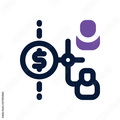mutual fund dual tone icon. Sleek and modern vector icon for websites, mobile apps, marketing materials, and corporate design. Fully scalable and ready to use.