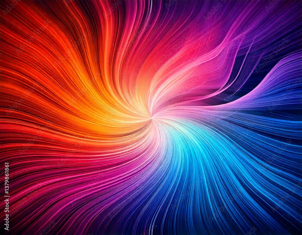 Obraz premium Whirl color art pattern with depth visualization 