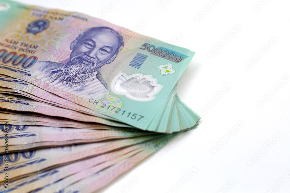 Five hundred thousand dong banknotes Five hundred thousand dong banknotes