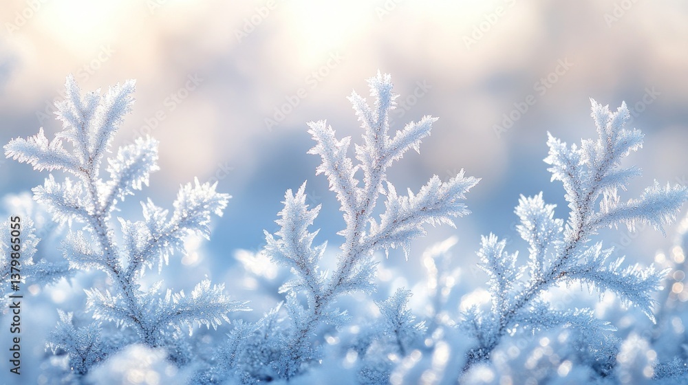 Obraz premium Frozen winter branches