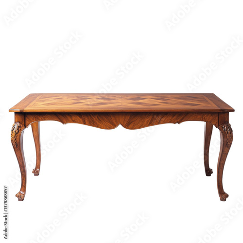 wooden table isolated on white