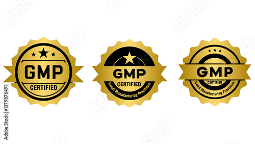 GMP approve badge gmp Approved. Icons Included: Regulatory Approval, Health Compliance, Safety Standards png transparent background