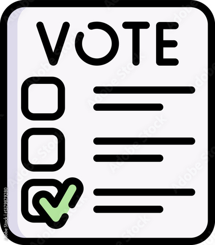 ballot Illustration on a white background.