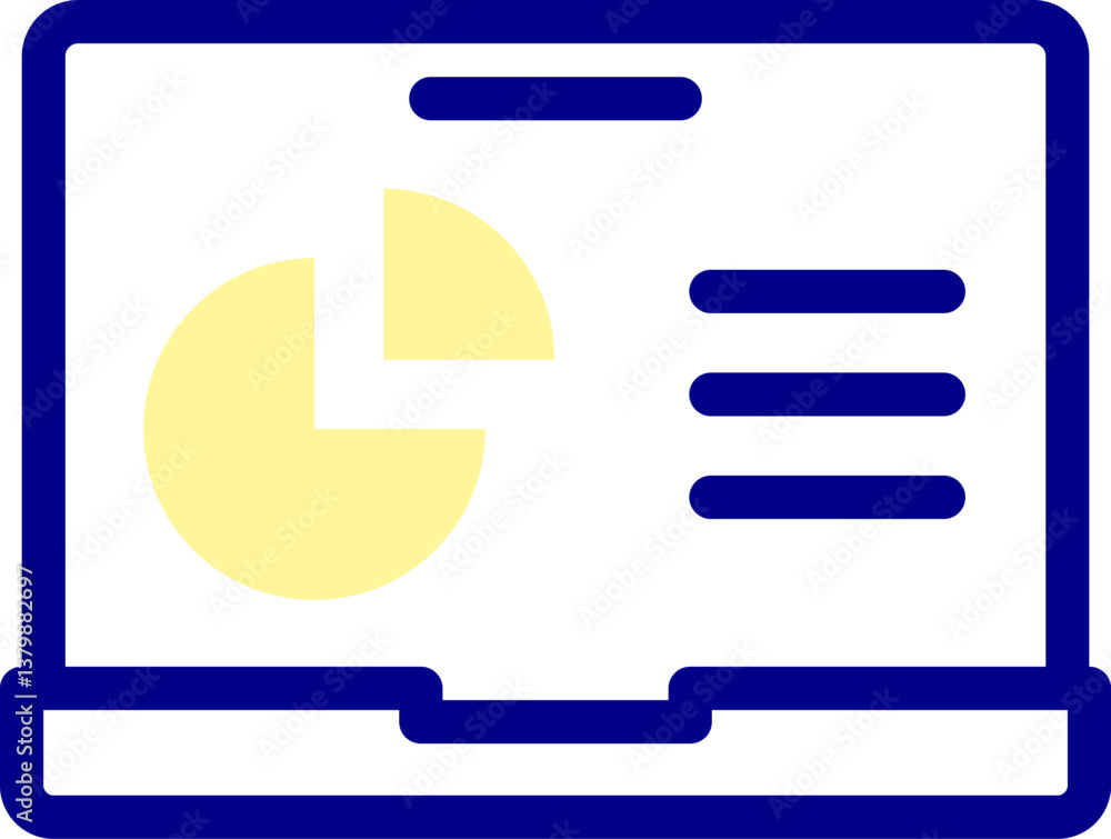 pie chart Illustration on a white background.