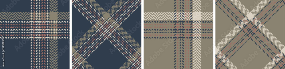 Colored straight and oblique cage herringbone texture background.