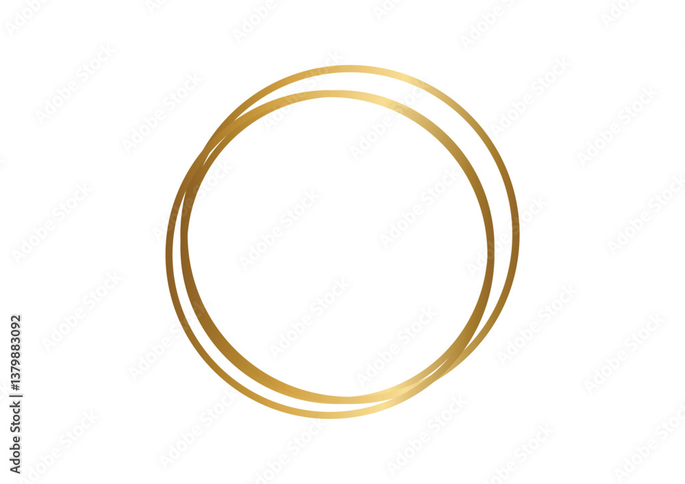 Elegant gold circle frame – luxury hand-drawn round border for invitations, logos, and minimalist design projects Elegant gold circle frame – luxury hand-drawn round border for invitations, logos, and minimalist design projects