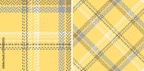 Obraz na płótnie Check plaid seamless pattern set background. w salonie