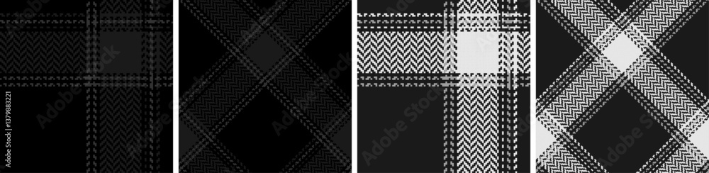 Straight and oblique cage pattern modern fashion herringbone texture.