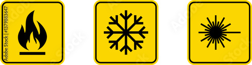 Exclamation marks. Caution alarm set. Danger sign vector collection