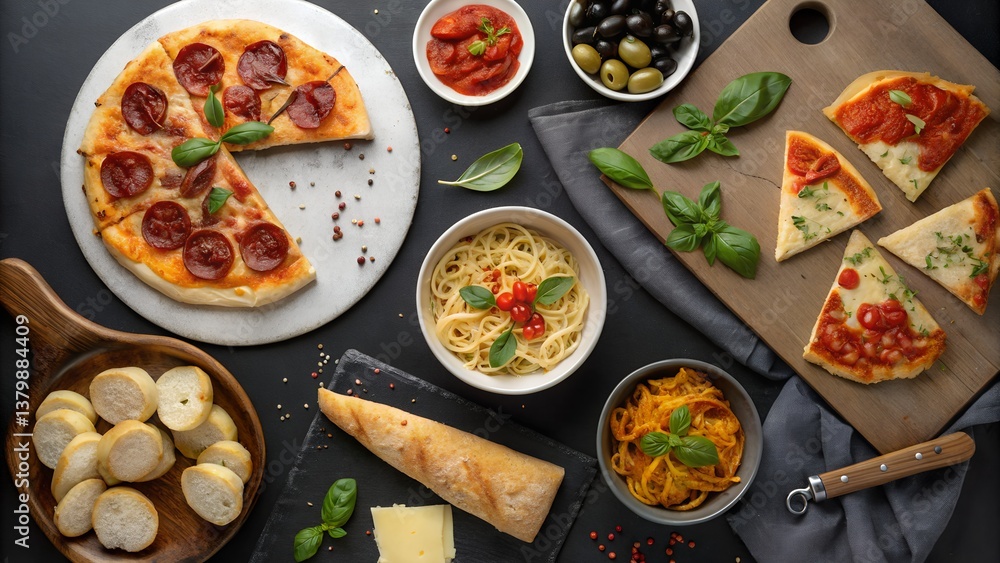 pizza with salami and vegetables pizza with salami and vegetables