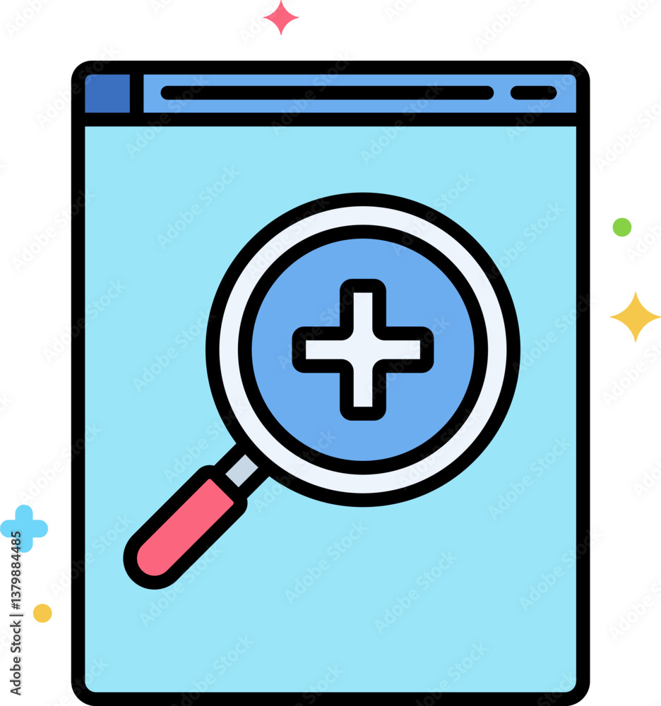 Fototapeta premium zoom in Illustration on a white background.