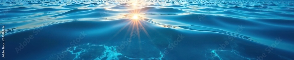 Blue water background with sun reflections on a textured surface, beauty, blue Blue water background with sun reflections on a textured surface, beauty, blue