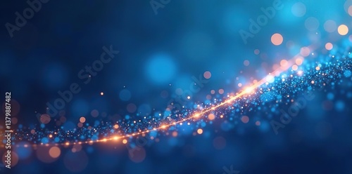 Blue and gold gradient light abstract background with soft glowing effect,  festive,  abstract