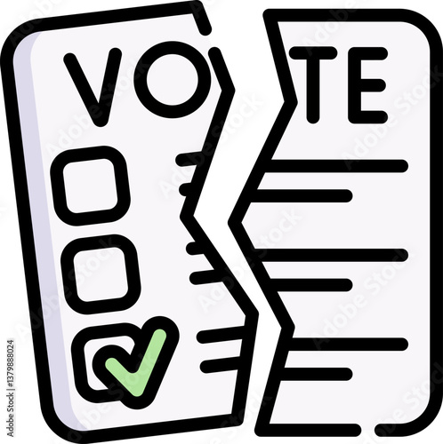 ballot Illustration on a white background.