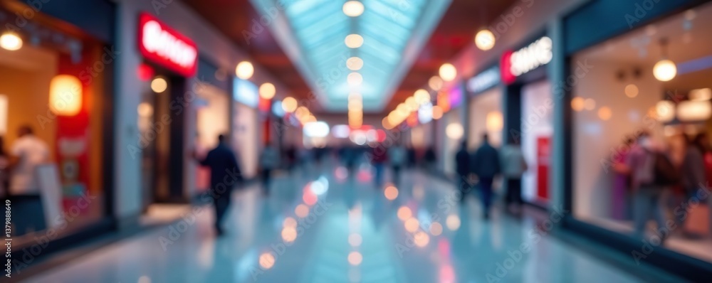 Blurry background of a bustling shopping mall with vibrant colors and lights, bustling, abstract Blurry background of a bustling shopping mall with vibrant colors and lights, bustling, abstract