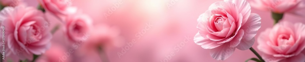 Blurry soft pink carnation flowers in a dreamy valentine background, romantic, carnation Blurry soft pink carnation flowers in a dreamy valentine background, romantic, carnation