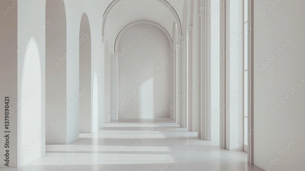 Elegant minimal luxury space with soft tones modern architecture bright hallway contemporary design serene atmosphere Elegant minimal luxury space with soft tones modern architecture bright hallway contemporary design serene atmosphere