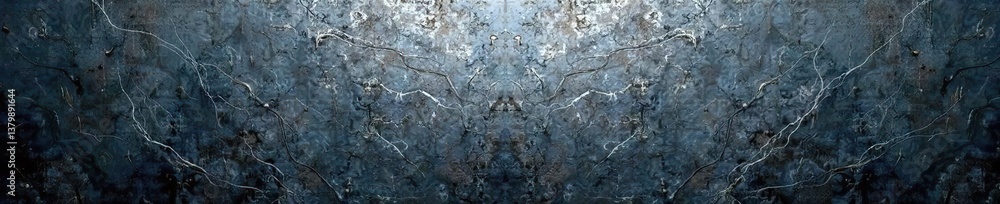 Fototapeta premium Closeup of shiny textured metal surface with scratches and reflections, macro, steel