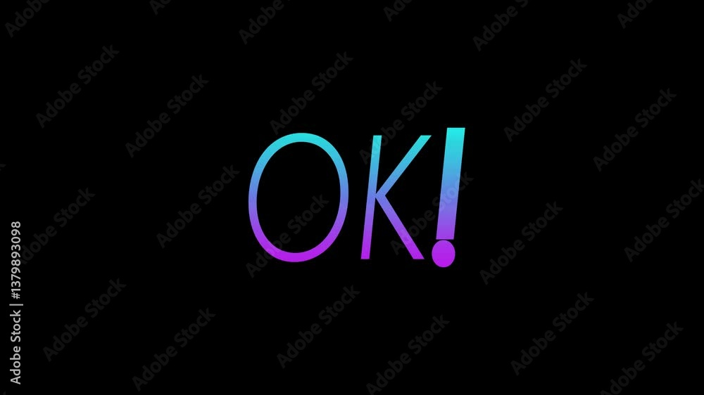Ok text effect motion graphic Ok text effect motion graphic