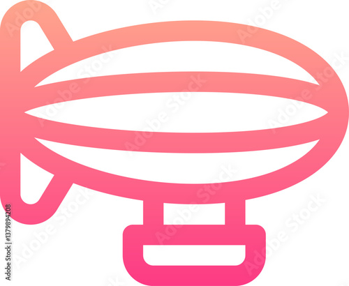airship Illustration on a white background.