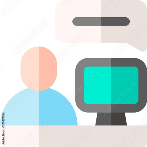 blogger Illustration on a white background.