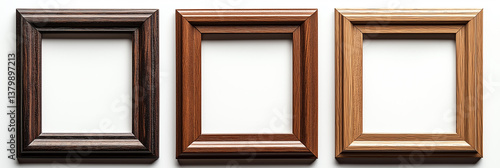 Elegant Vintage Picture Frame Collection on White Background