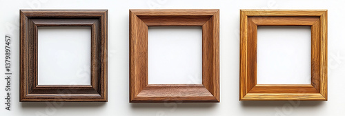 Elegant Vintage Picture Frame Collection on White Background