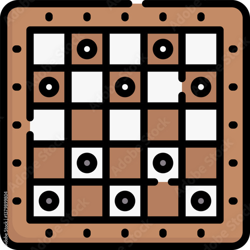 checkers Illustration on a white background