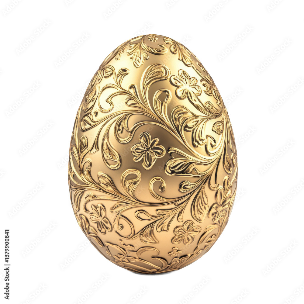 golden easter egg isolated, golden intricate pattern floral botanical golden easter egg isolated, golden intricate pattern floral botanical