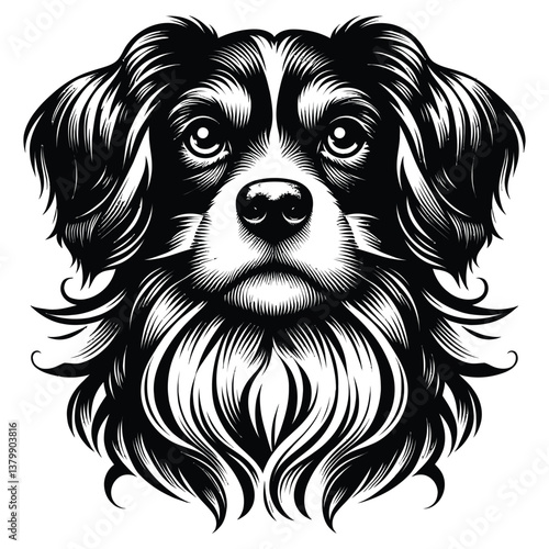 black and white dog