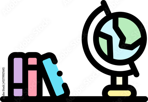 desk Illustration on a white background