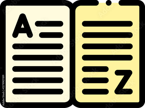 dictionary Illustration on a white background