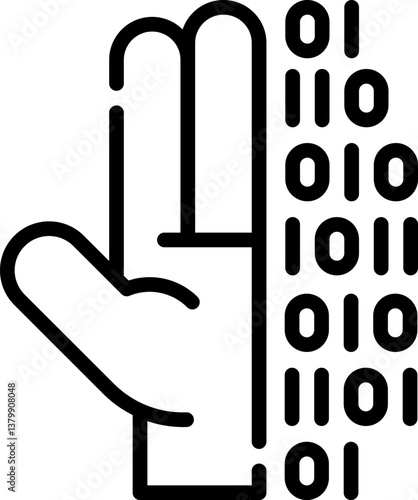 digitalization Illustration on a white background