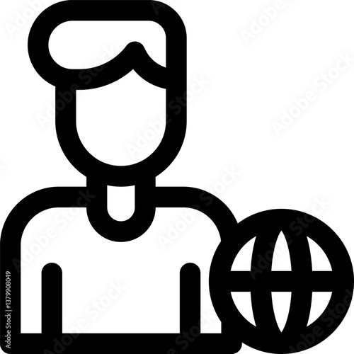 digital nomad Illustration on a white background