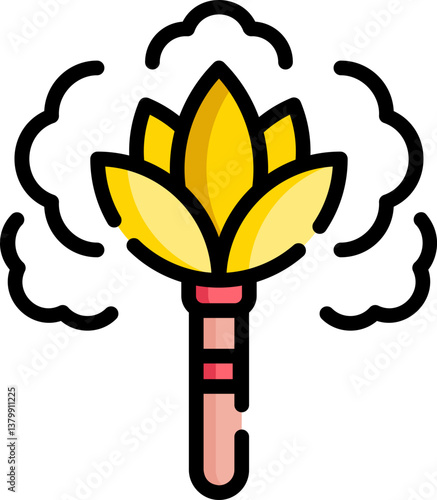 feather duster Illustration on a white background