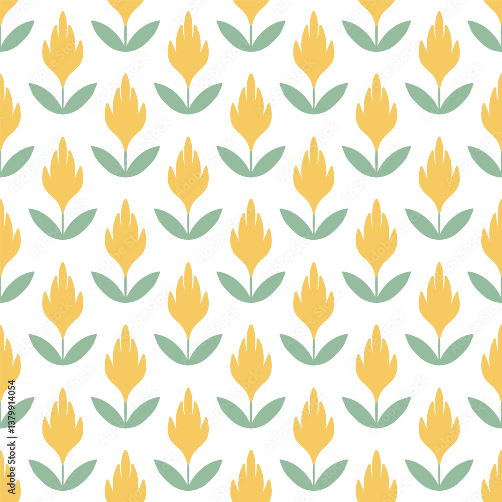 Vector seamless pattern with flowers. Botanical seamless pattern Vector seamless pattern with flowers. Botanical seamless pattern